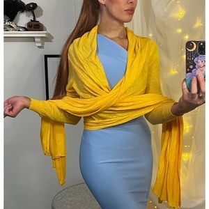 Unique Sunflower Yellow Long Wrap Cardigan Shawl